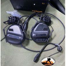 Наушники активные на шлем + гарнитура HEADSET V, HD-11, черный