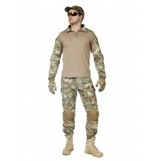 Костюм тактический мужской -  летний TACTICA 7.62 со съемной защитой локтей и коленей, цвет Мультикам
