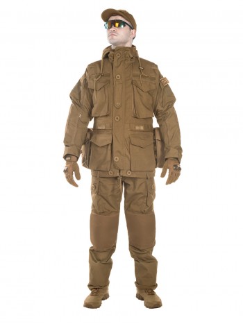 Тактический камуфляжный костюм с двумя подсумками, GONGTEX Smock GEN III, цвет Койот (Coyote)