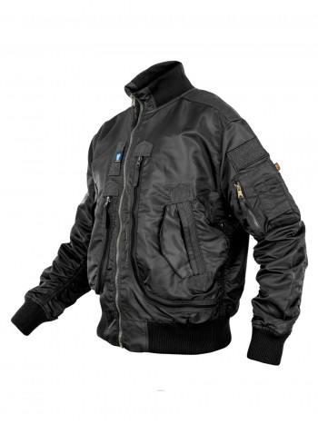 Куртка Пилот мужская (бомбер), демисезонная  762 Armyfans G056A, цвет Черный (Black)