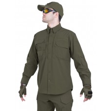 Рубашка тактическая мужская GONGTEX TRAVELLER SHIRT, нейлон, цвет Олива (Olive)