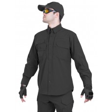 Рубашка тактическая мужская GONGTEX TRAVELLER SHIRT, нейлон, цвет Черный (Black)