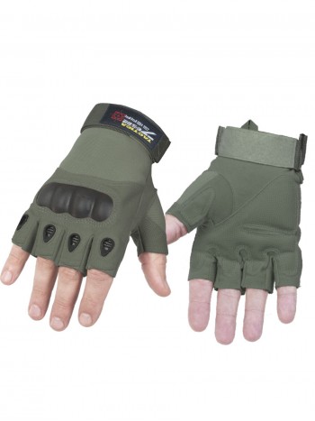 Тактические перчатки беспалые Tactica Gear 7.62 арт. 323 цвет Олива (Olive)