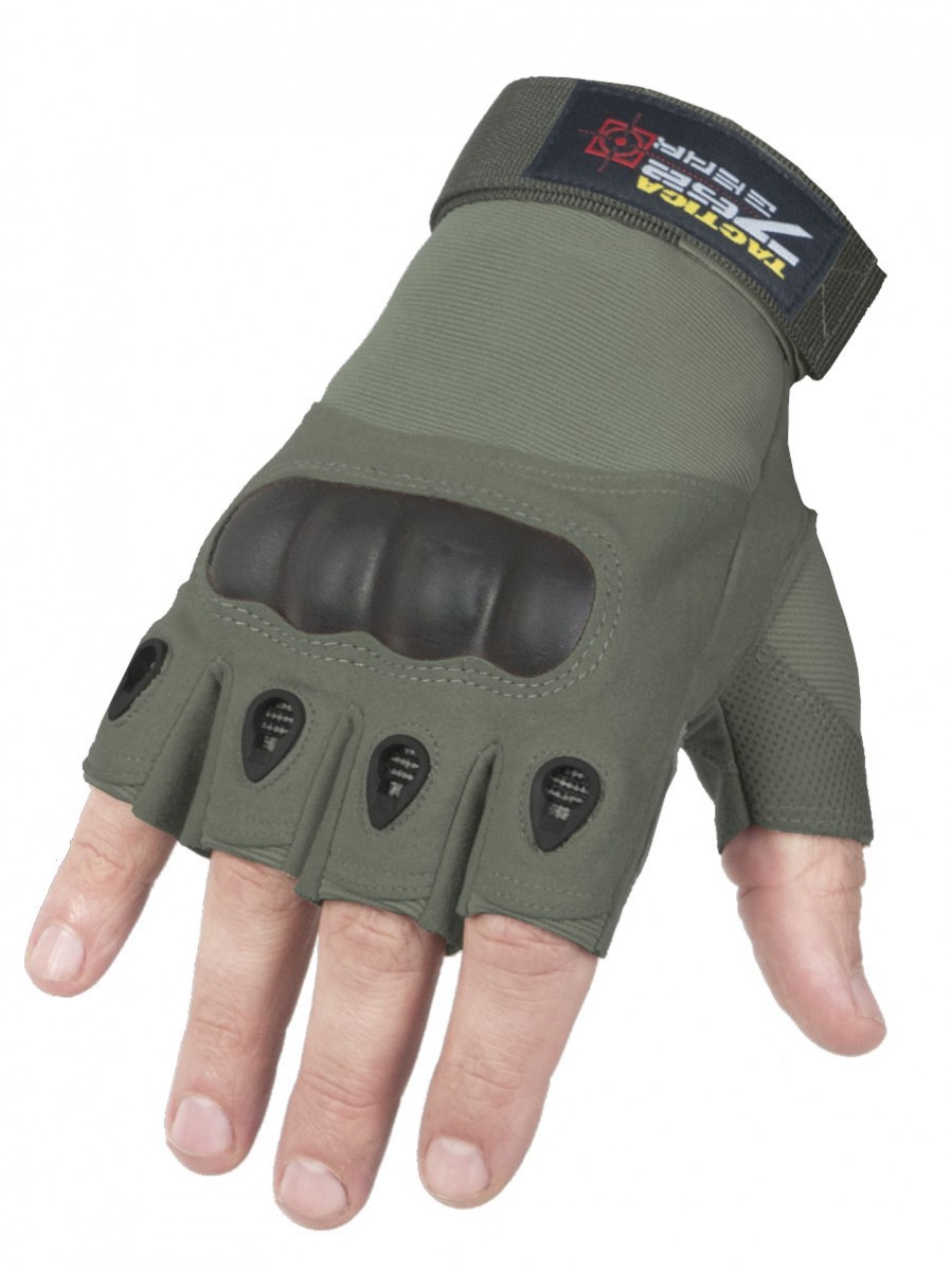 Тактические перчатки беспалые Tactica Gear 7.62 арт. 323 цвет Олива .