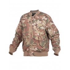 Куртка Пилот мужская утепленная (бомбер), GONGTEX Tactical Soft Flight Jacket, осень-зима, цвет Мультикам (Multicam)