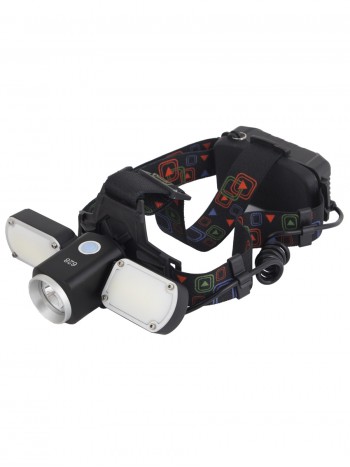 Мощный налобный светодиодный аккумуляторный фонарь HL-628 (3 источника + полный комплект)