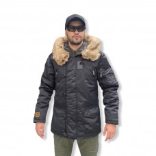 Куртка мужская зимняя TACTICAL PRO 726 ARMYFANS, арт 039, цвет Черный, Black