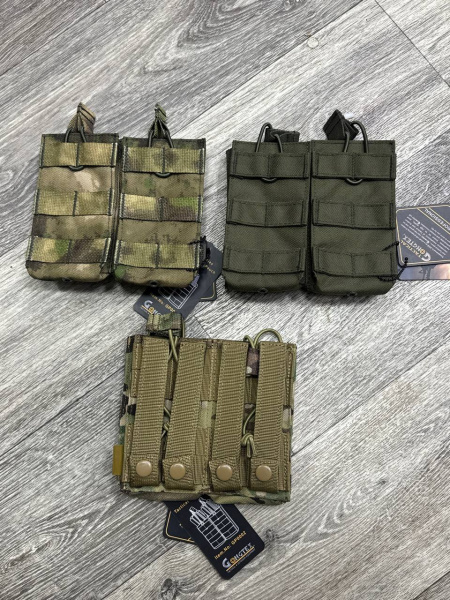 Тактические подсумок ГОНГТЕКС (GONGTEX) под АК на 2 магазина, арт.002 (Олива)