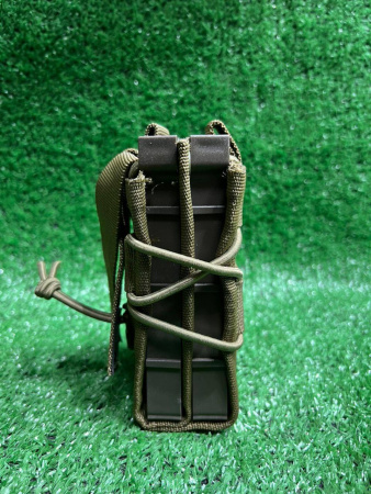 Подсумок фастмаг "7.62" открытый для 2 магазинов АК/М4 (Зеленый)