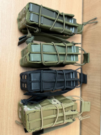 Подсумок тактический на 2 магазина АК, открытый (Зеленый)