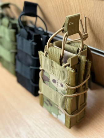 Подсумок тактический на 2 магазина АК, открытый (Зеленый)