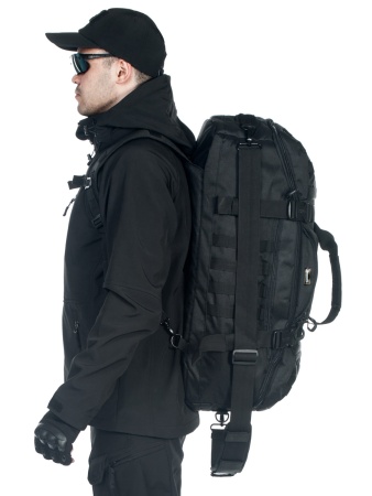 Тактический рюкзак сумка (баул) Gongtex Traveller Duffle Backpack, 95 л, арт 0308 (Черный)