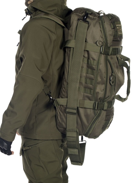 Тактический рюкзак сумка (баул) Gongtex Traveller Duffle Backpack, 95 л, арт 0308 (Олива)
