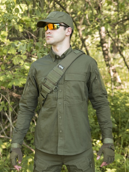 Однолямочный тактический рюкзак Gongtex Assault Sling Bag, 23 л, арт 0280 (Олива)