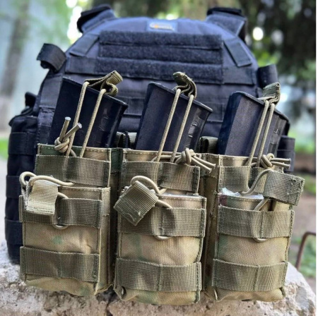 Подсумок "7.62" под АК, на 6 магазина, арт . 464 (Песок)