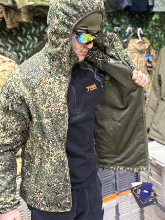 Куртка  флисовая ГОНГТЕКС Грид Флис Тактикал Худи (GONGTEX GridFleece Tactical Hoodie) (Пиксель 3XL)